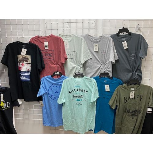 Billabong wholesale mens tees assortment 48pcs.